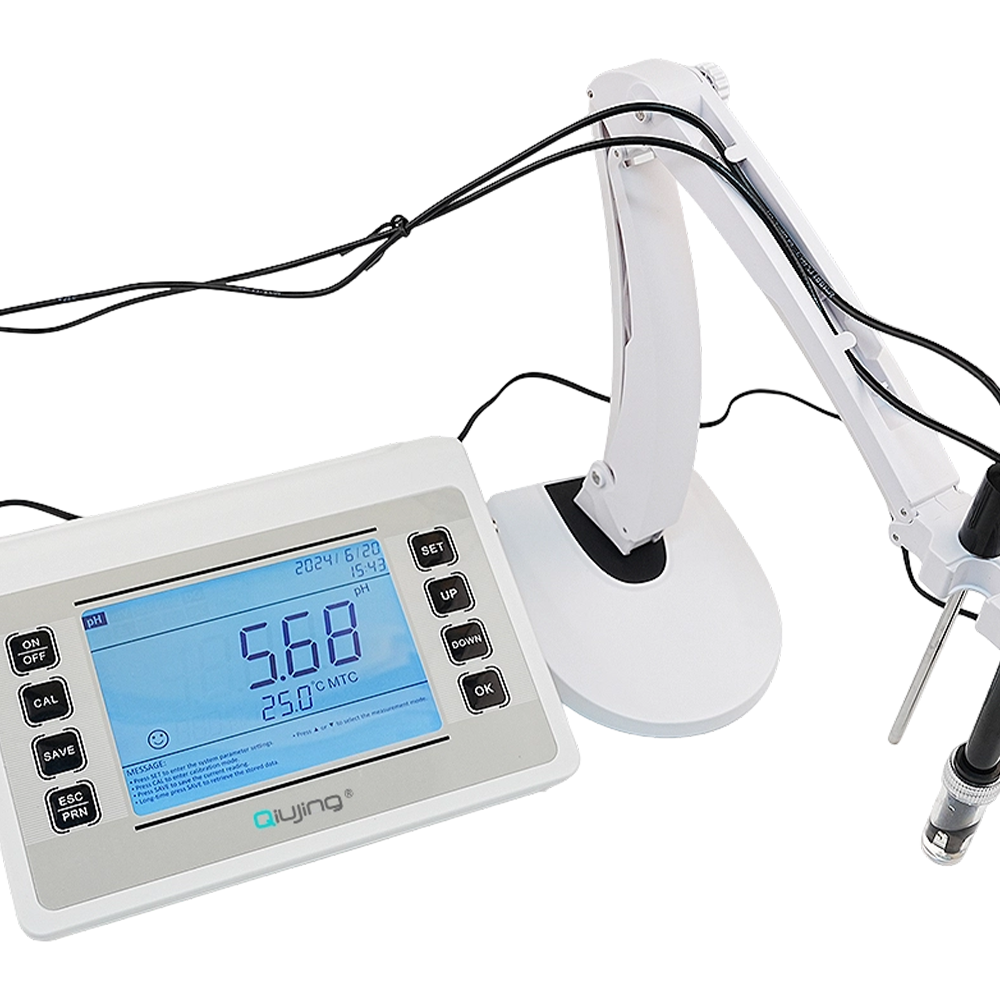 Qiujing LED-scherm Handig draadloos Bluetooth-afdrukken Duurzaam Ingebouwde massaopslag Bentchtop PH-meter P901 