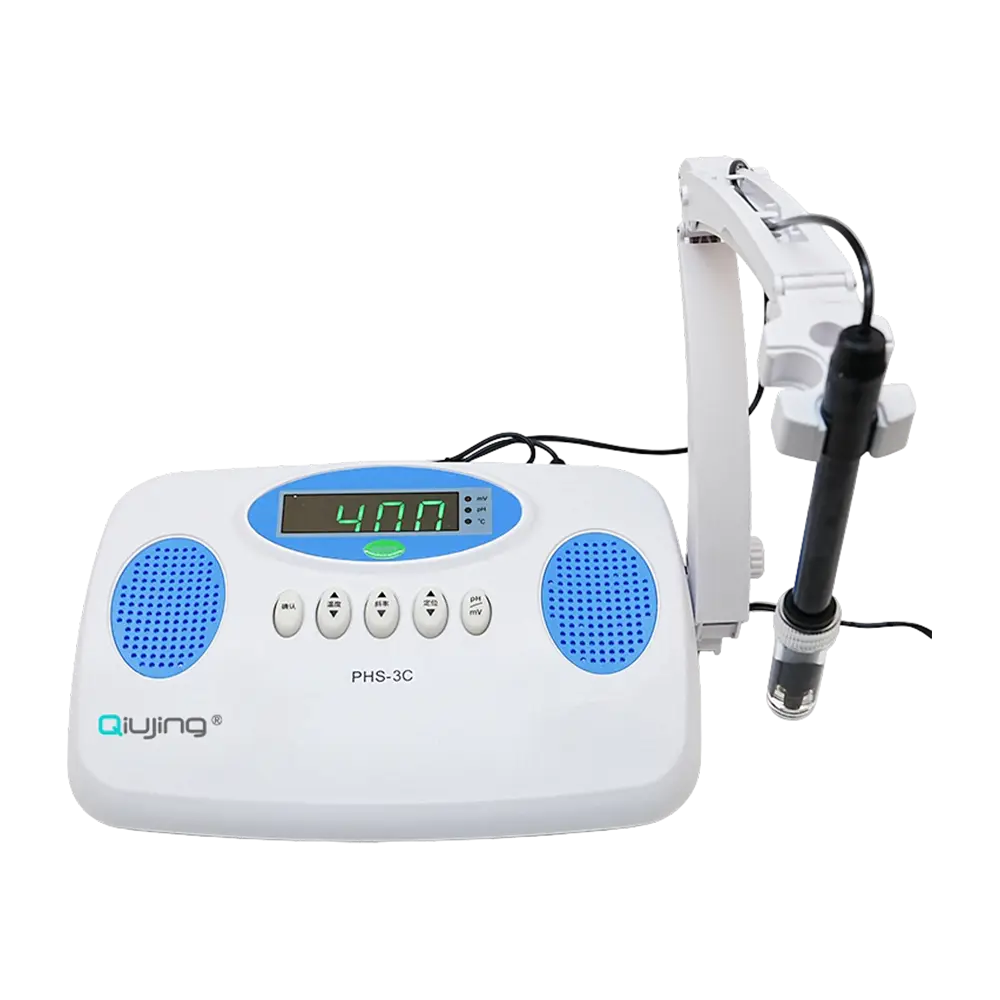 Qiujing IP54 Stofdichte draadloze Bluetooth-transmissie 4 standaardconforme spatwaterdichte Bentchtop PH-meter PHS-3C